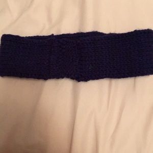 Handmade navy headband knit warm